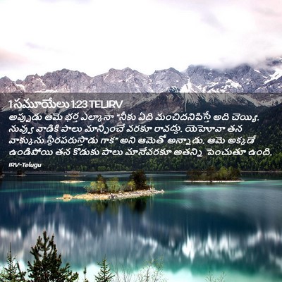 Picture 02 - 1 సమూయేలు 1:23 TELIRV - అప్పుడు ఆమె భర్త - Bible Verse Picture