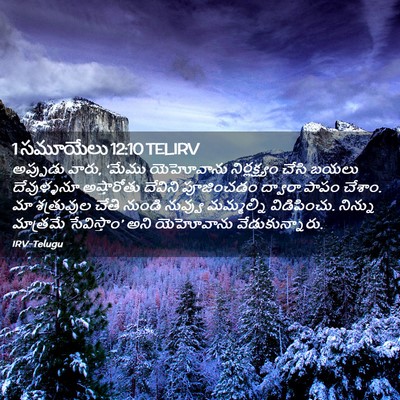 Picture 02 - 1 సమూయేలు 12:10 TELIRV - అప్పుడు వారు, - Bible Verse Picture