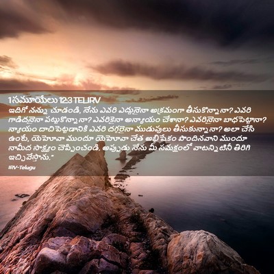 Picture 02 - 1 సమూయేలు 12:3 TELIRV - ఇదిగో నన్ను - Bible Verse Picture
