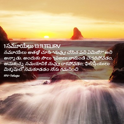 Picture 02 - 1 సమూయేలు 13:11 TELIRV - సమూయేలు అతణ్ణి - Bible Verse Picture