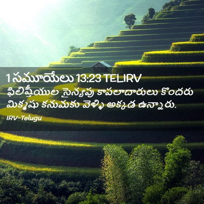 Picture 02 - 1 సమూయేలు 13:23 TELIRV - ఫిలిష్తీయుల - Bible Verse Picture