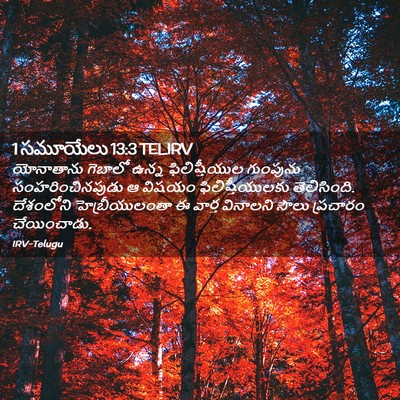 Picture 02 - 1 సమూయేలు 13:3 TELIRV - యోనాతాను గెబాలో - Bible Verse Picture