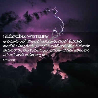 Picture 02 - 1 సమూయేలు 14:15 TELIRV - ఆ సమూహంలో, పొలంలో - Bible Verse Picture