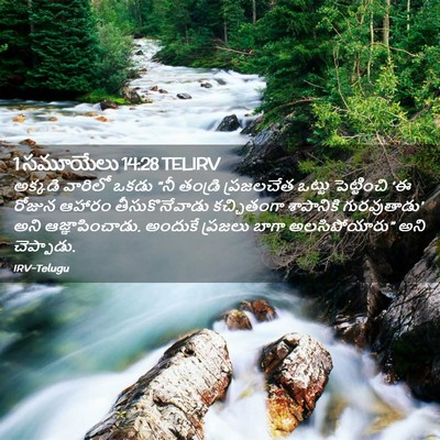 Picture 02 - 1 సమూయేలు 14:28 TELIRV - అక్కడి వారిలో - Bible Verse Picture