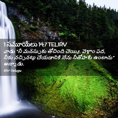 Picture 02 - 1 సమూయేలు 14:7 TELIRV - వాడు “నీ మనస్సుకు - Bible Verse Picture