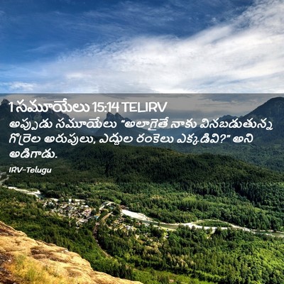 Picture 02 - 1 సమూయేలు 15:14 TELIRV - అప్పుడు సమూయేలు - Bible Verse Picture