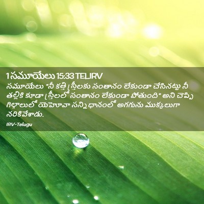 Picture 02 - 1 సమూయేలు 15:33 TELIRV - సమూయేలు “నీ కత్తి - Bible Verse Picture