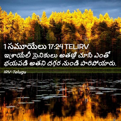 Picture 02 - 1 సమూయేలు 17:24 TELIRV - ఇశ్రాయేలీ - Bible Verse Picture