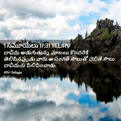 Picture 02 - 1 సమూయేలు 17:31 TELIRV - దావీదు అడుగుతున్న - Bible Verse Picture