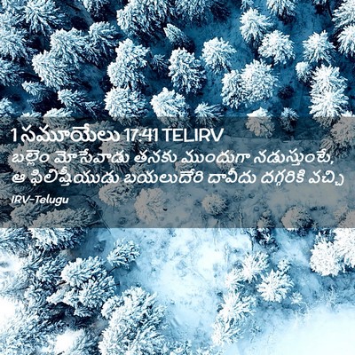 Picture 02 - 1 సమూయేలు 17:41 TELIRV - బల్లెం మోసేవాడు - Bible Verse Picture