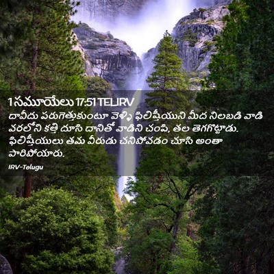 Picture 02 - 1 సమూయేలు 17:51 TELIRV - దావీదు - Bible Verse Picture