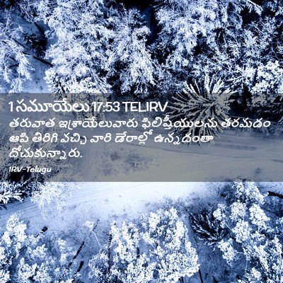 Picture 02 - 1 సమూయేలు 17:53 TELIRV - తరువాత - Bible Verse Picture