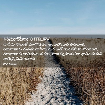Picture 02 - 1 సమూయేలు 18:1 TELIRV - దావీదు సౌలుతో - Bible Verse Picture