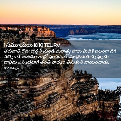 Picture 02 - 1 సమూయేలు 18:10 TELIRV - తరువాతి రోజు - Bible Verse Picture