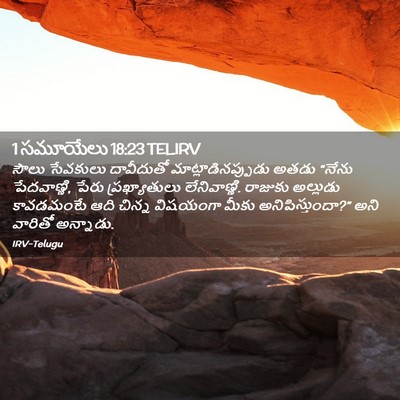 Picture 02 - 1 సమూయేలు 18:23 TELIRV - సౌలు సేవకులు - Bible Verse Picture