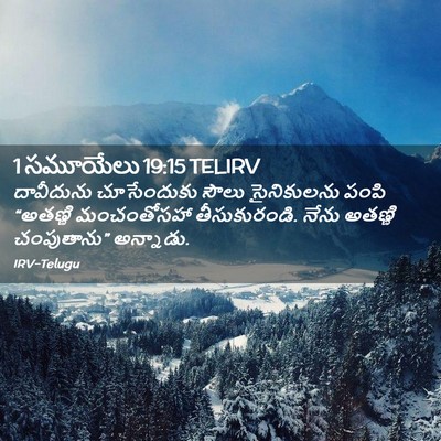 Picture 02 - 1 సమూయేలు 19:15 TELIRV - దావీదును - Bible Verse Picture