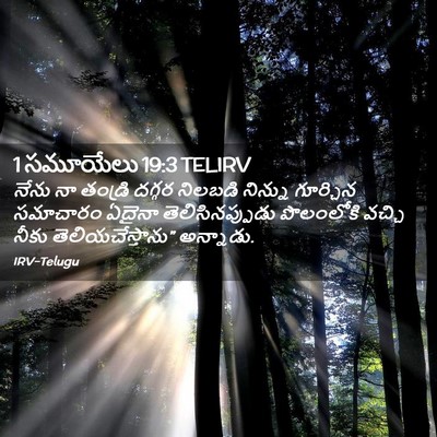 Picture 02 - 1 సమూయేలు 19:3 TELIRV - నేను నా తండ్రి - Bible Verse Picture