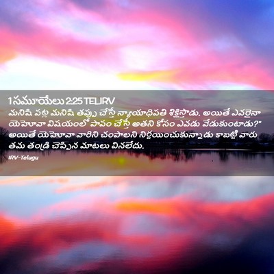 Picture 02 - 1 సమూయేలు 2:25 TELIRV - మనిషి పట్ల మనిషి - Bible Verse Picture