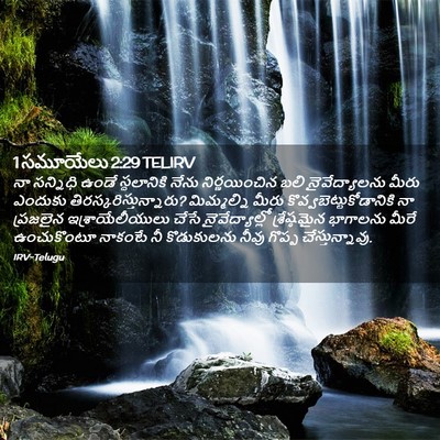 Picture 02 - 1 సమూయేలు 2:29 TELIRV - నా సన్నిధి ఉండే - Bible Verse Picture