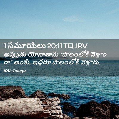 Picture 02 - 1 సమూయేలు 20:11 TELIRV - అప్పుడు యోనాతాను - Bible Verse Picture