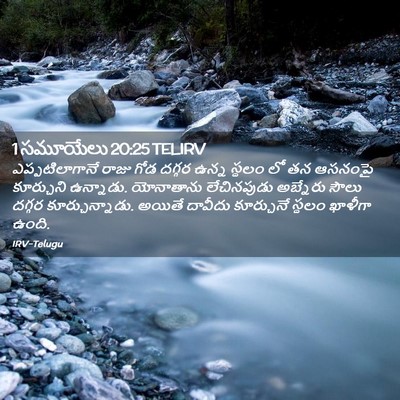 Picture 02 - 1 సమూయేలు 20:25 TELIRV - ఎప్పటిలాగానే రాజు - Bible Verse Picture