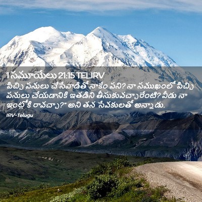 Picture 02 - 1 సమూయేలు 21:15 TELIRV - పిచ్చి పనులు - Bible Verse Picture