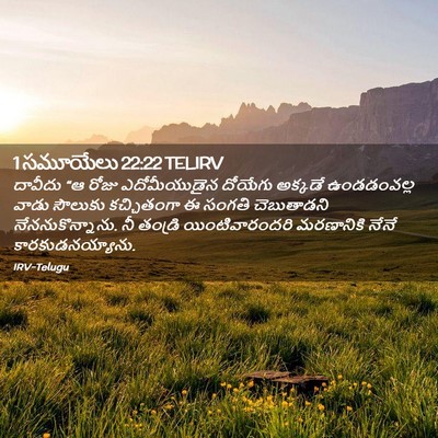 Picture 02 - 1 సమూయేలు 22:22 TELIRV - దావీదు “ఆ రోజు - Bible Verse Picture