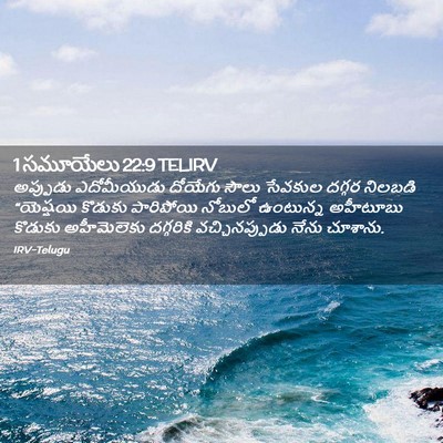 Picture 02 - 1 సమూయేలు 22:9 TELIRV - అప్పుడు ఎదోమీయుడు - Bible Verse Picture
