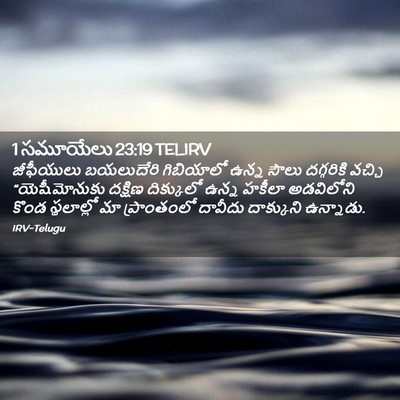 Picture 02 - 1 సమూయేలు 23:19 TELIRV - జీఫీయులు బయలుదేరి - Bible Verse Picture