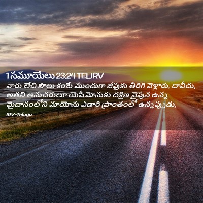Picture 02 - 1 సమూయేలు 23:24 TELIRV - వారు లేచి సౌలు - Bible Verse Picture
