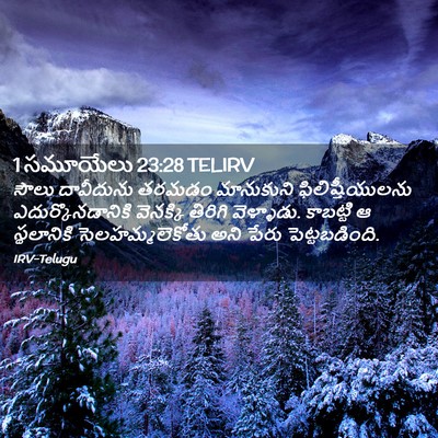 Picture 02 - 1 సమూయేలు 23:28 TELIRV - సౌలు దావీదును - Bible Verse Picture