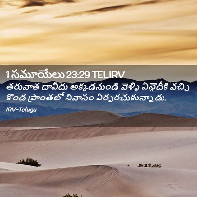 Picture 02 - 1 సమూయేలు 23:29 TELIRV - తరువాత దావీదు - Bible Verse Picture