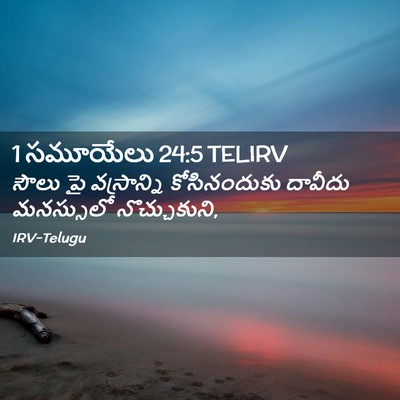 Picture 02 - 1 సమూయేలు 24:5 TELIRV - సౌలు పై వస్రాన్ని - Bible Verse Picture