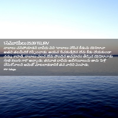 Picture 02 - 1 సమూయేలు 25:39 TELIRV - నాబాలు చనిపోయాడని - Bible Verse Picture