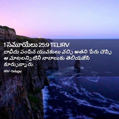 Picture 02 - 1 సమూయేలు 25:9 TELIRV - దావీదు పంపిన - Bible Verse Picture