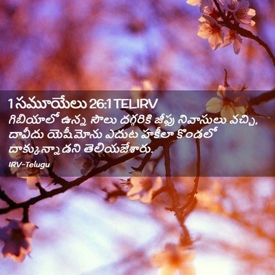 Picture 02 - 1 సమూయేలు 26:1 TELIRV - గిబియాలో ఉన్న - Bible Verse Picture