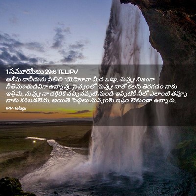 Picture 02 - 1 సమూయేలు 29:6 TELIRV - ఆకీషు దావీదును - Bible Verse Picture