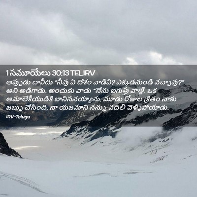 Picture 02 - 1 సమూయేలు 30:13 TELIRV - అప్పుడు దావీదు - Bible Verse Picture