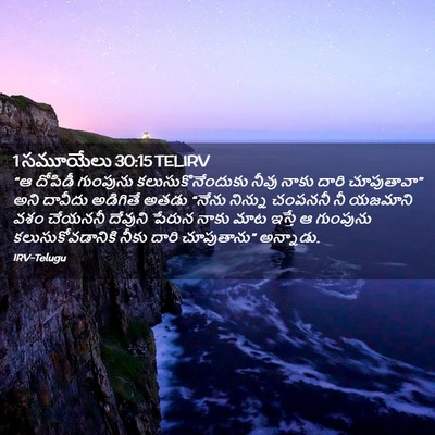 Picture 02 - 1 సమూయేలు 30:15 TELIRV - “ఆ దోపిడీ గుంపును - Bible Verse Picture