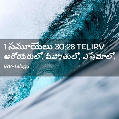 Picture 02 - 1 సమూయేలు 30:28 TELIRV - అరోయేరులో, - Bible Verse Picture