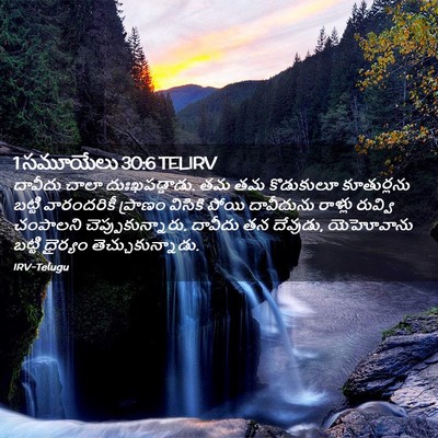 Picture 02 - 1 సమూయేలు 30:6 TELIRV - దావీదు చాలా - Bible Verse Picture