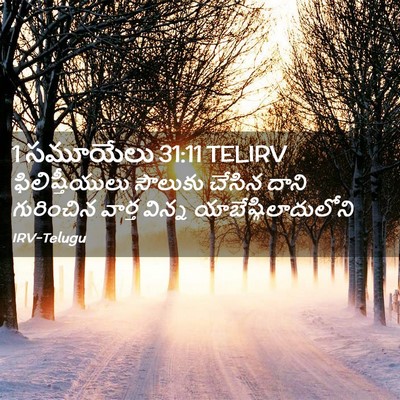 Picture 02 - 1 సమూయేలు 31:11 TELIRV - ఫిలిష్తీయులు - Bible Verse Picture