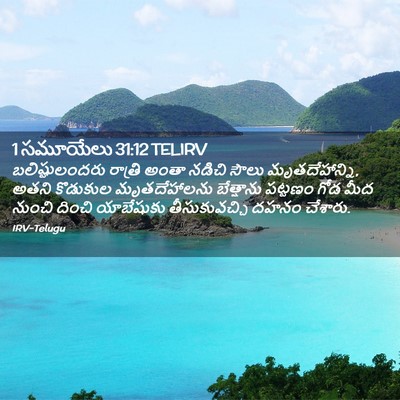 Picture 02 - 1 సమూయేలు 31:12 TELIRV - బలిష్టులందరు - Bible Verse Picture