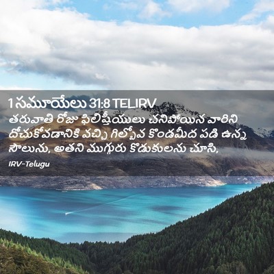Picture 02 - 1 సమూయేలు 31:8 TELIRV - తరువాతి రోజు - Bible Verse Picture