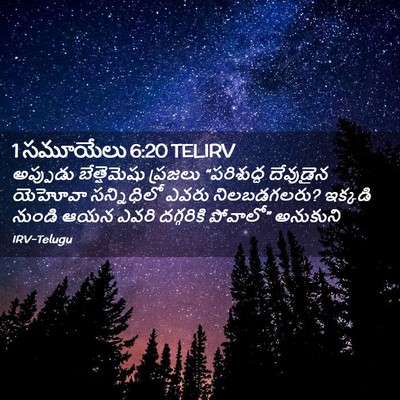Picture 02 - 1 సమూయేలు 6:20 TELIRV - అప్పుడు - Bible Verse Picture