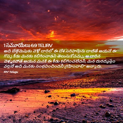 Picture 02 - 1 సమూయేలు 6:9 TELIRV - అది బేత్షెమెషుకు - Bible Verse Picture