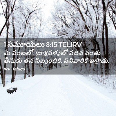 Picture 02 - 1 సమూయేలు 8:15 TELIRV - మీ పంటలో, - Bible Verse Picture