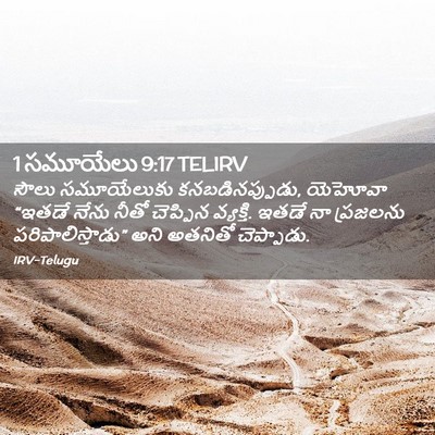 Picture 02 - 1 సమూయేలు 9:17 TELIRV - సౌలు సమూయేలుకు - Bible Verse Picture