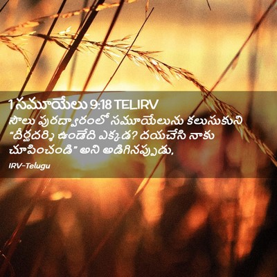 Picture 02 - 1 సమూయేలు 9:18 TELIRV - సౌలు పురద్వారంలో - Bible Verse Picture