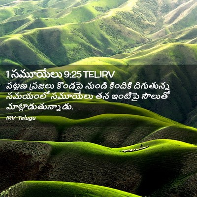 Picture 02 - 1 సమూయేలు 9:25 TELIRV - పట్టణ ప్రజలు - Bible Verse Picture